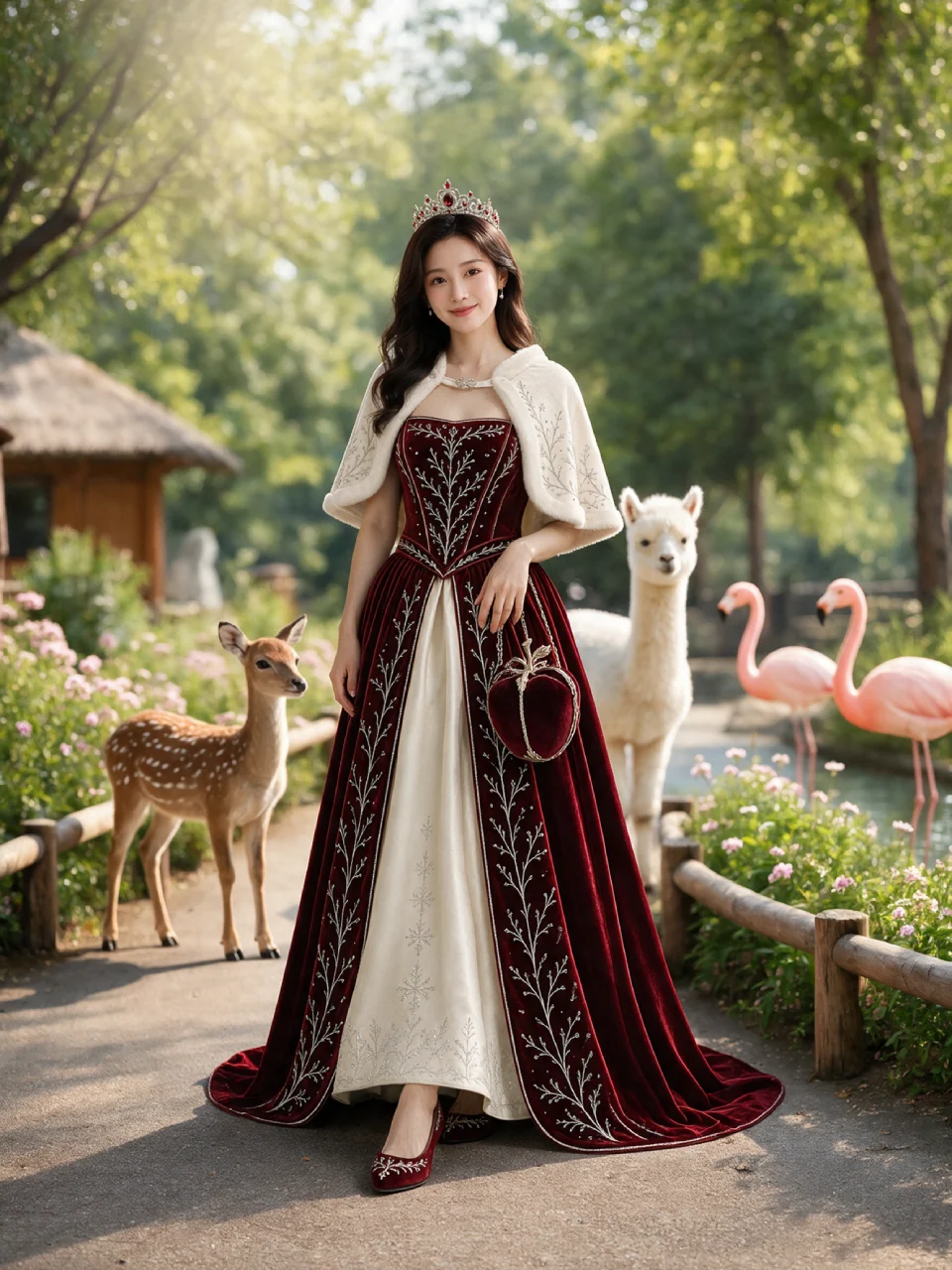 换装后：雪境公主礼服效果